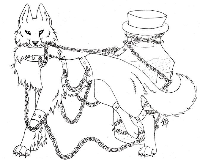 Desenhos para colorir de desenho de um lobo para colorir online  