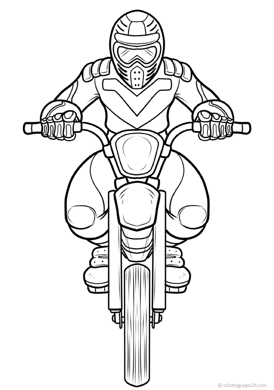 Desenhos para colorir de uma motocross para imprimir e colorir -pt
